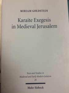 Just finished Professor Goldstein's book. An excellent read about a little known Karaite text, the Talkhis.